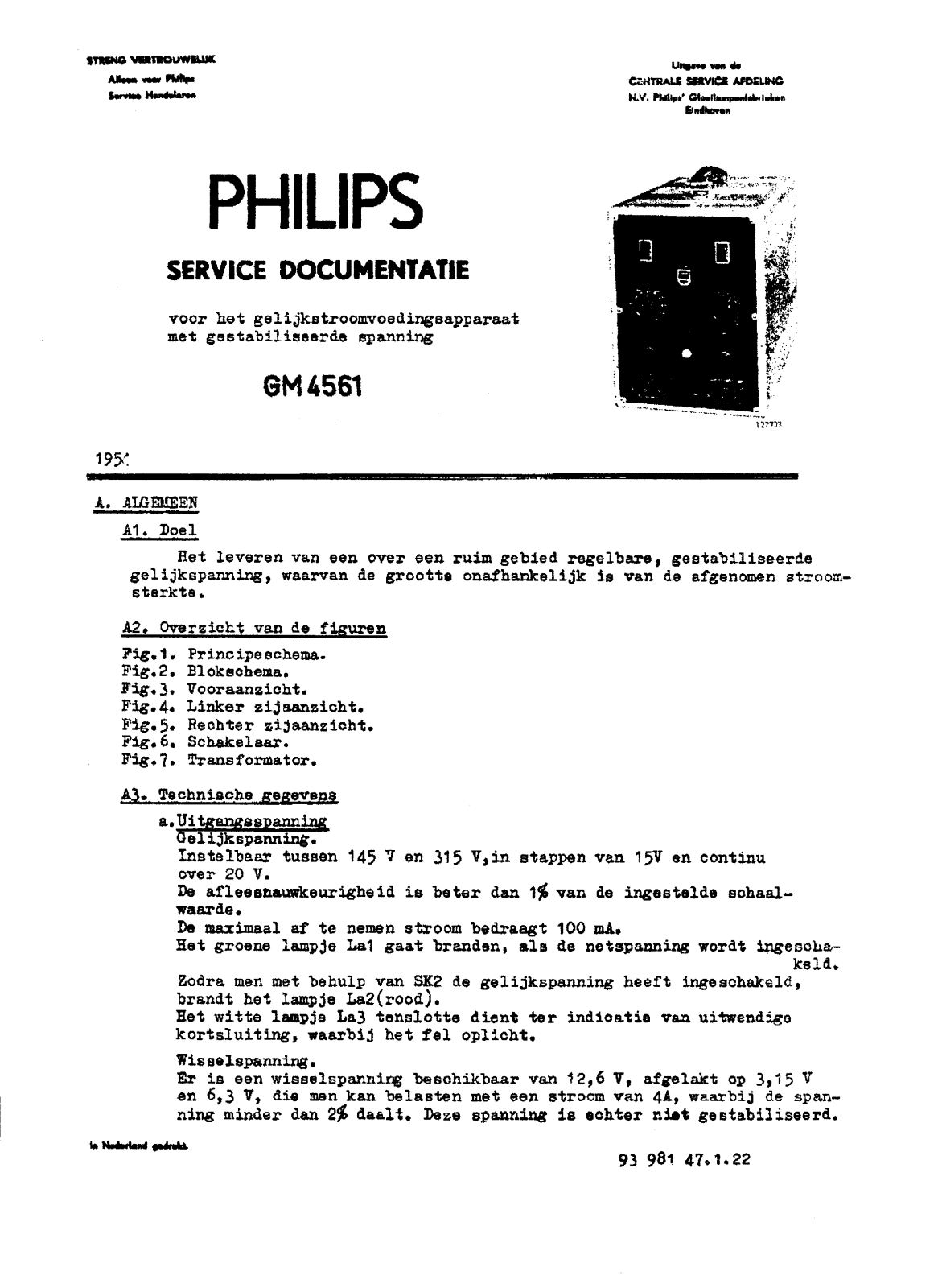 Philips gm4561 schematic