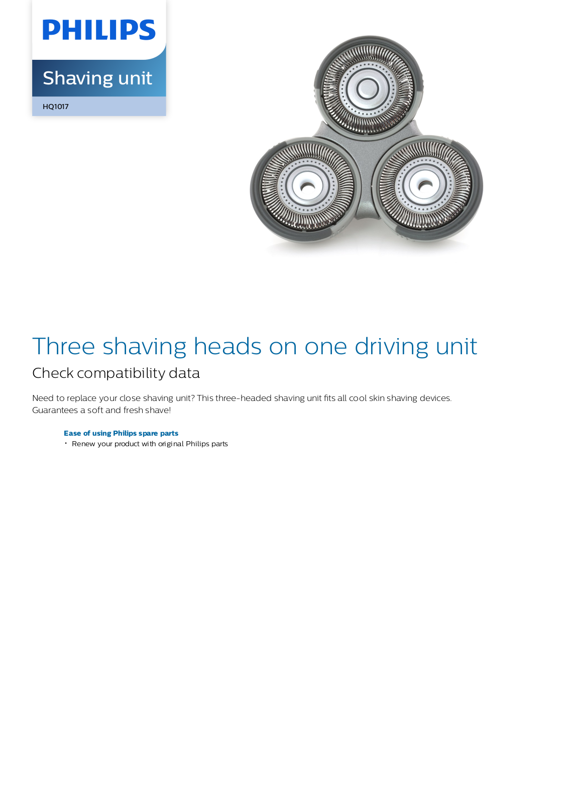 Philips HQ1017/01 leaflet - ManualMachine.com