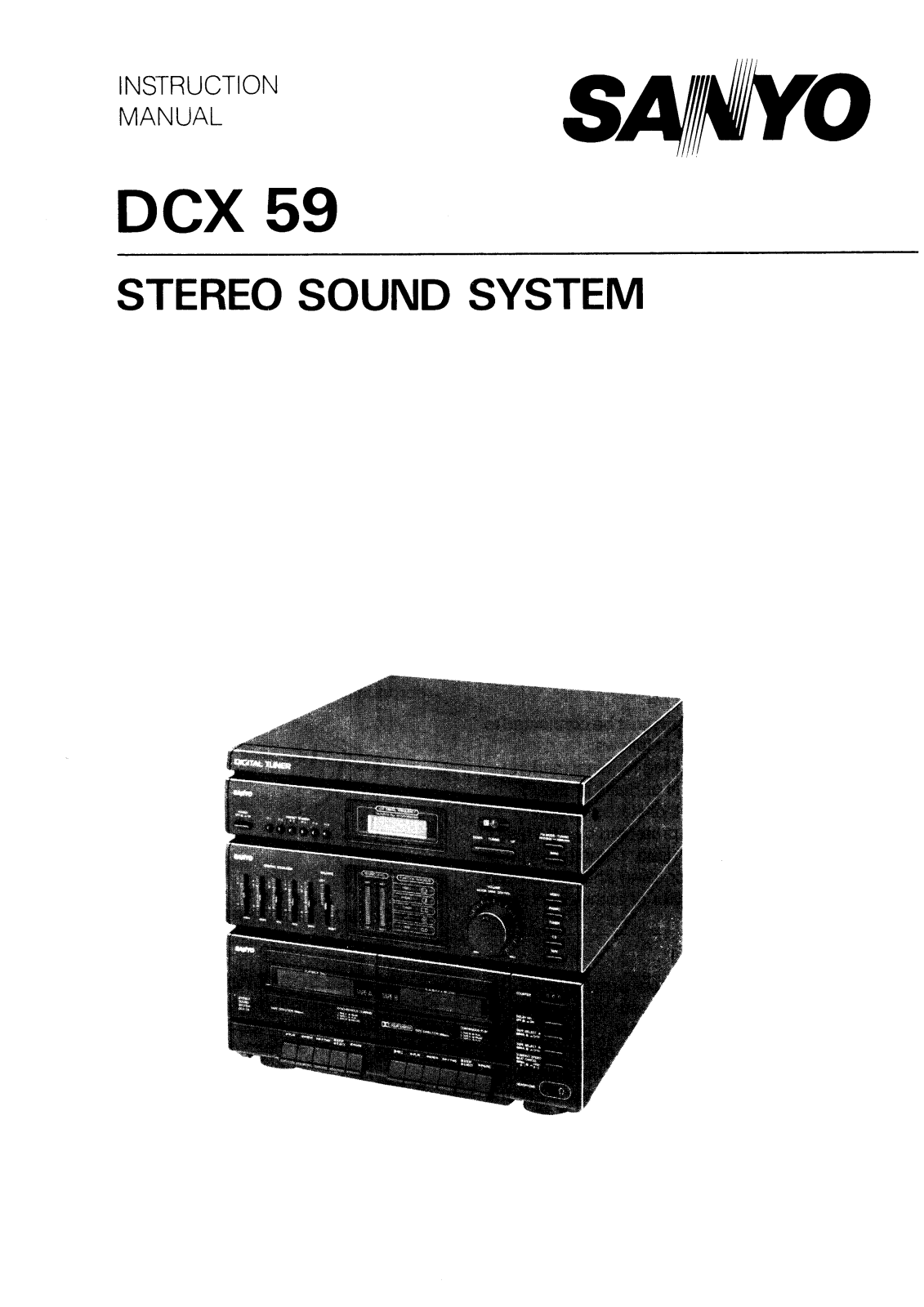 Sanyo DCX 59 Instruction Manual