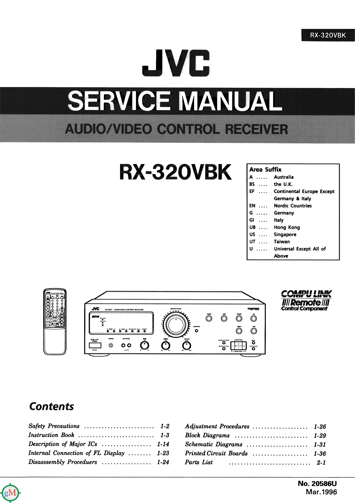 JVC RX-320-VBK Service manual