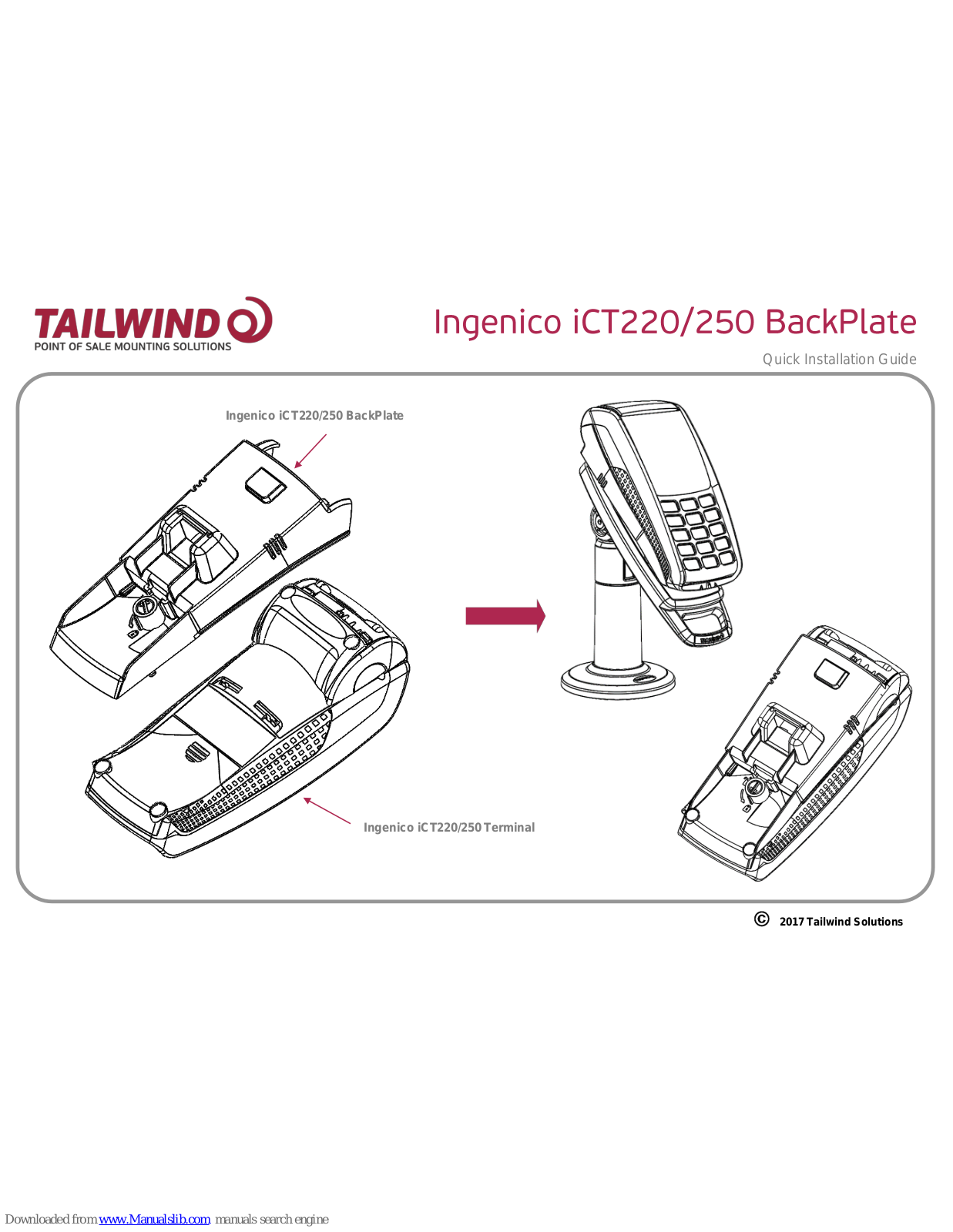 Tailwind Ingenico iCT220 BackPlate, Ingenico iCT250 BackPlate Quick Installation Manual - ManualMachine.com