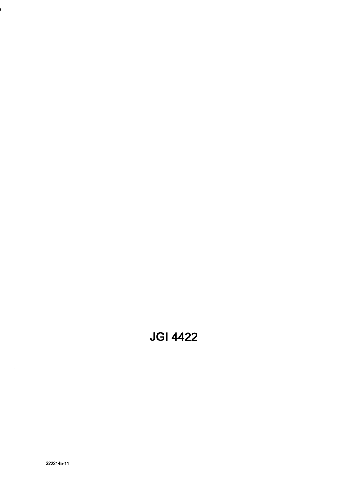 JUNO JGI4422 User Manual