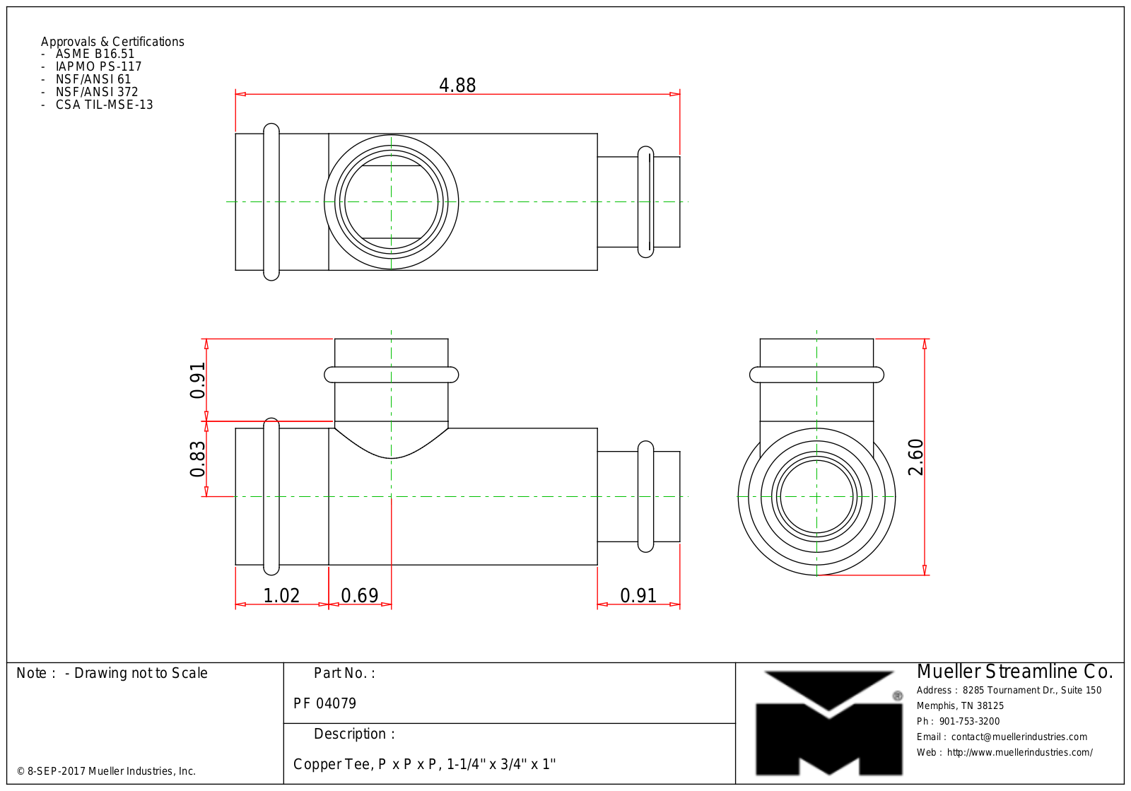 Mueller Streamline PF 04079 Cad Drawing - ManualMachine.com