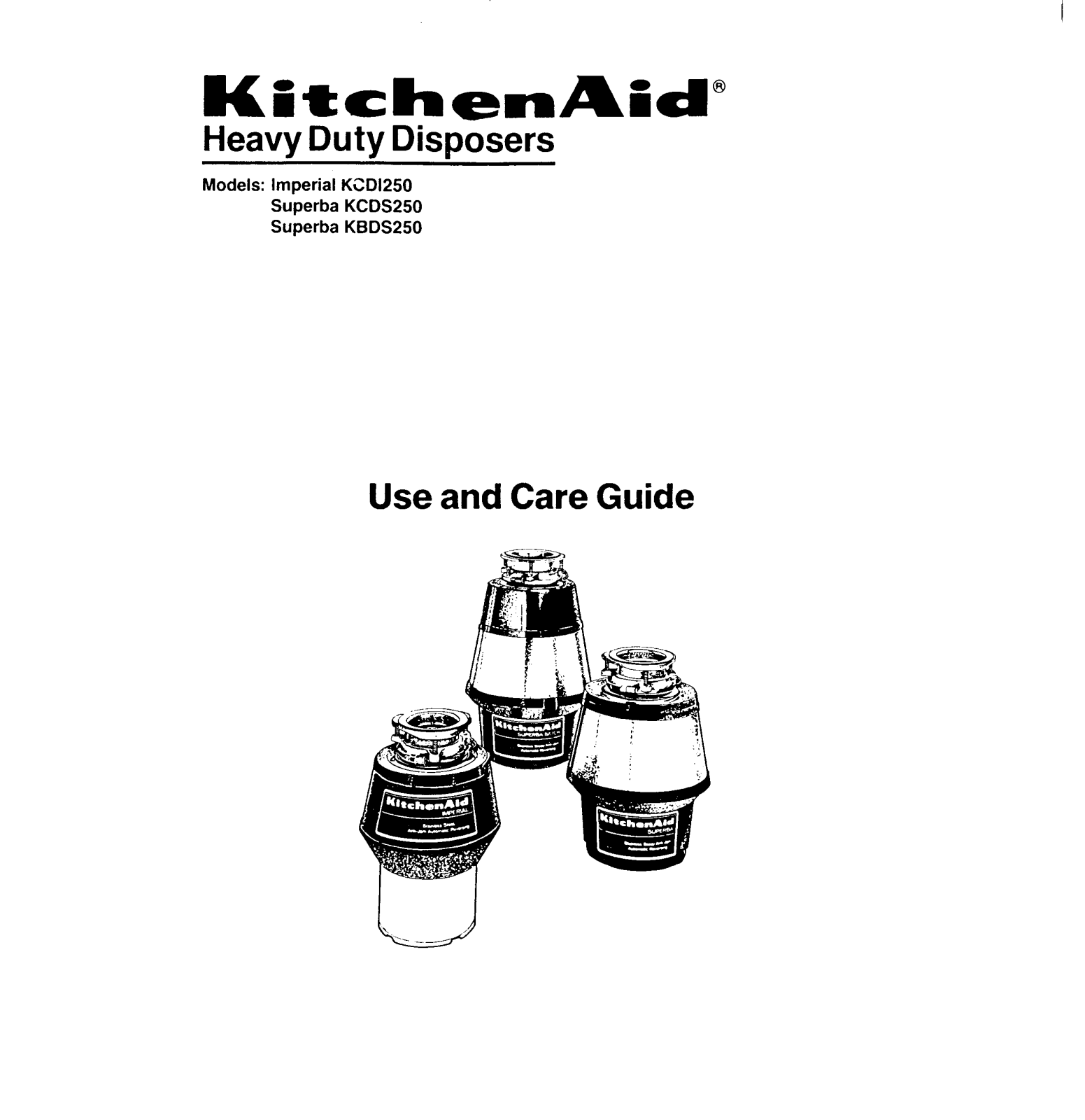 KitchenAid KCDI250 User Manual