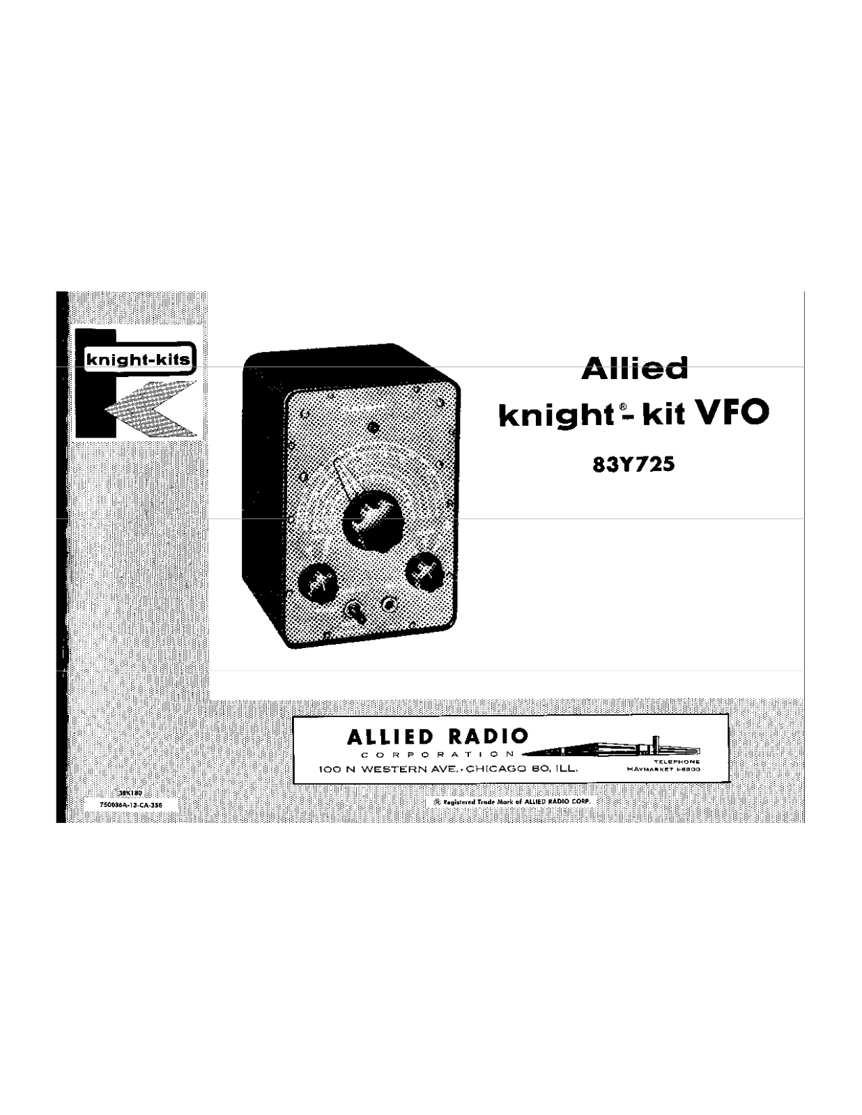 KNIGHTKIT 83Y725 User Manual