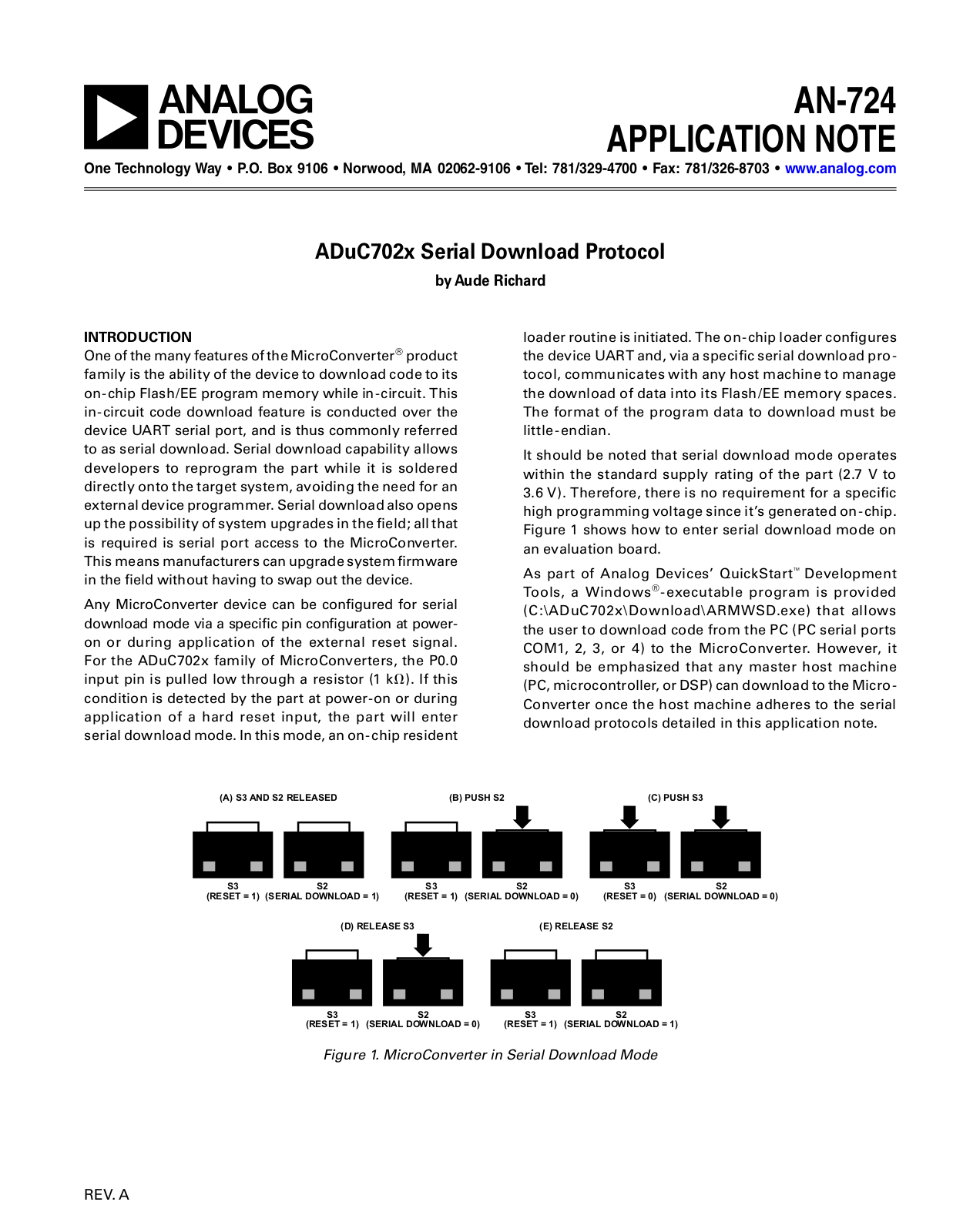 Analog Devices AN-724-A Application Notes