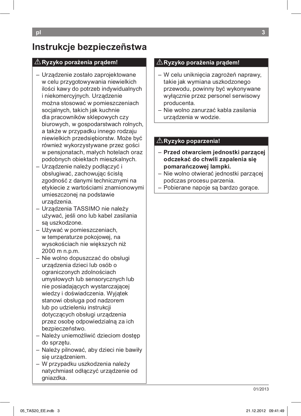 BOSCH TAS 2001 User Manual