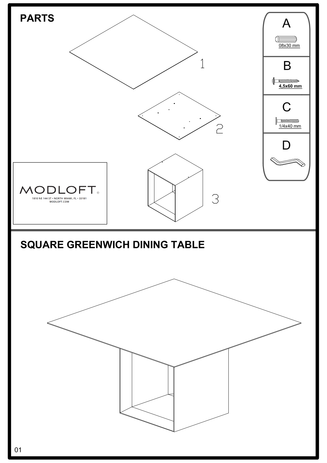 Modloft Black MDT1913 Installation & Assembly - ManualMachine.com