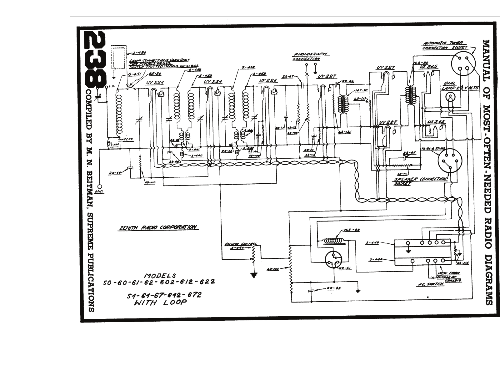 Zenith 50, 60, 61, 62, 602 schematic