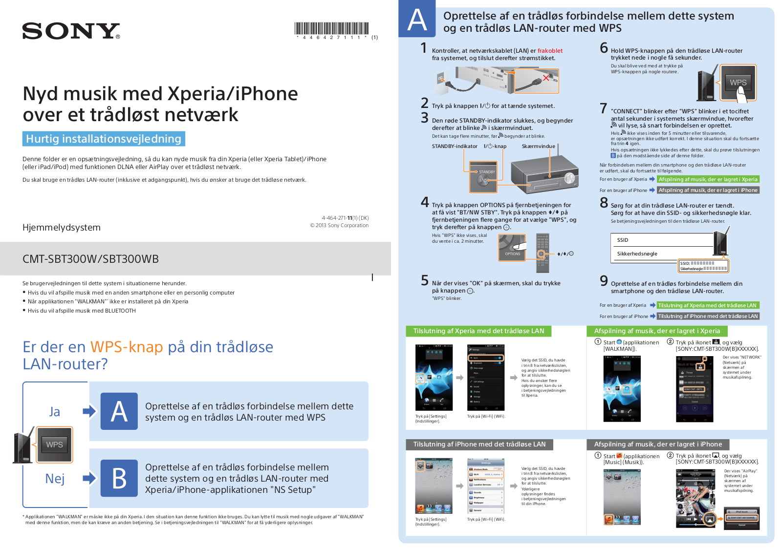 Sony CMT-SBT300WB Getting Started Guide