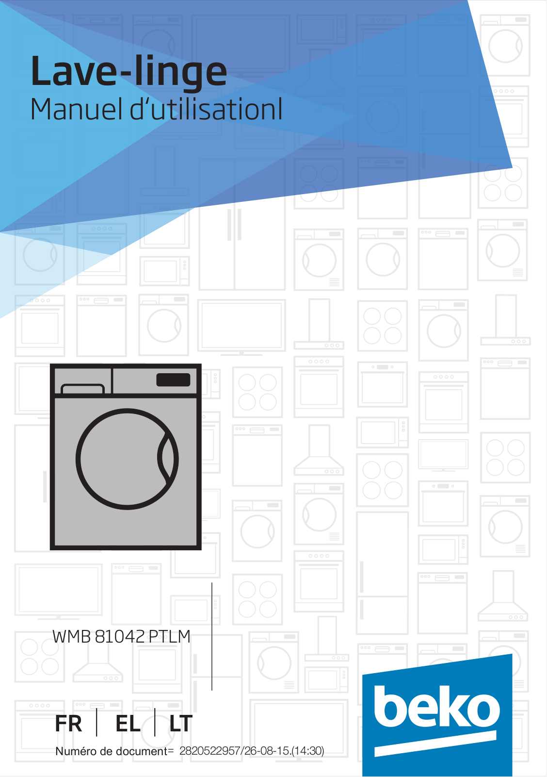 Beko WMB 81042 PTLM User manual