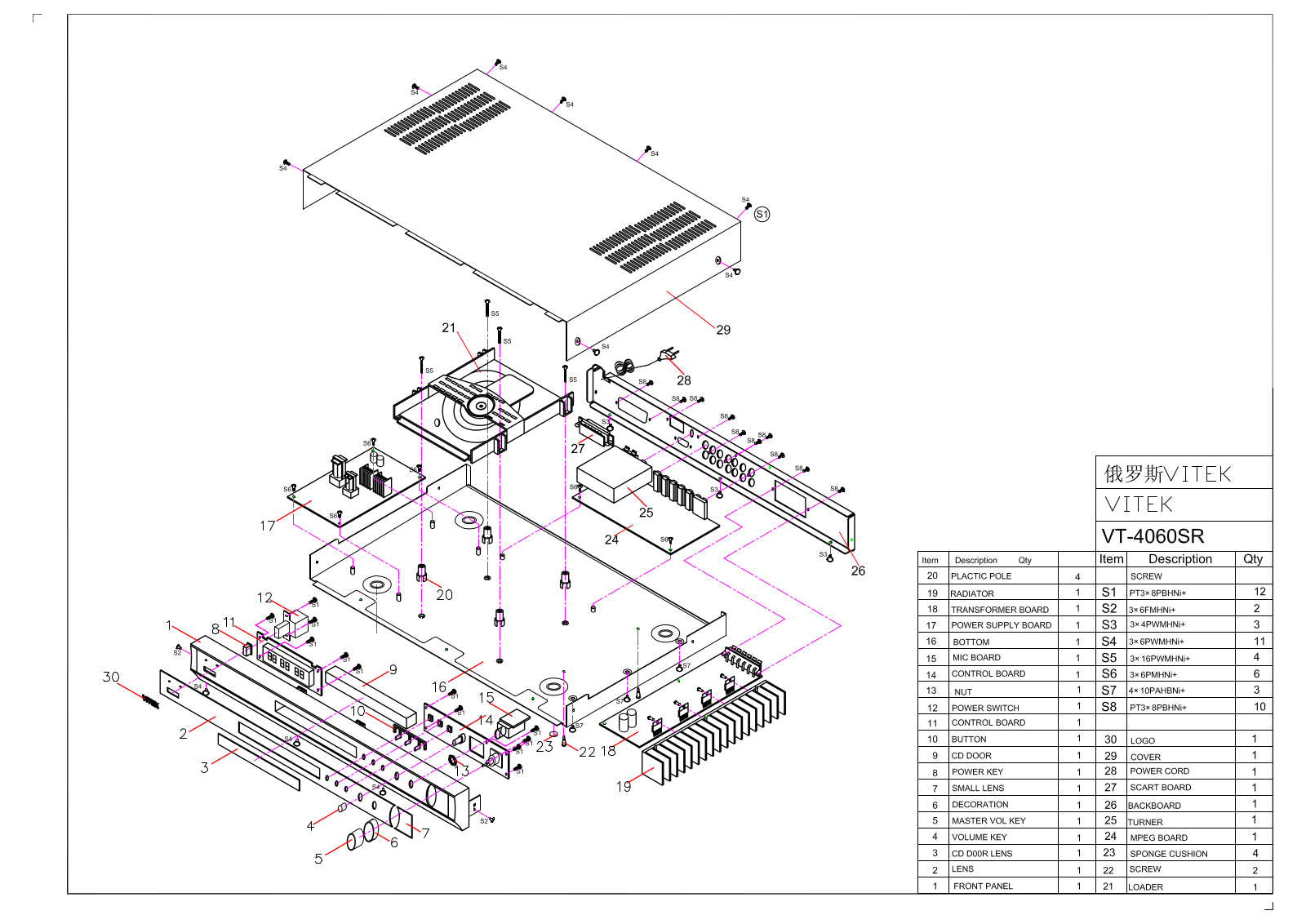 Vitek VT-4060SR Schematic