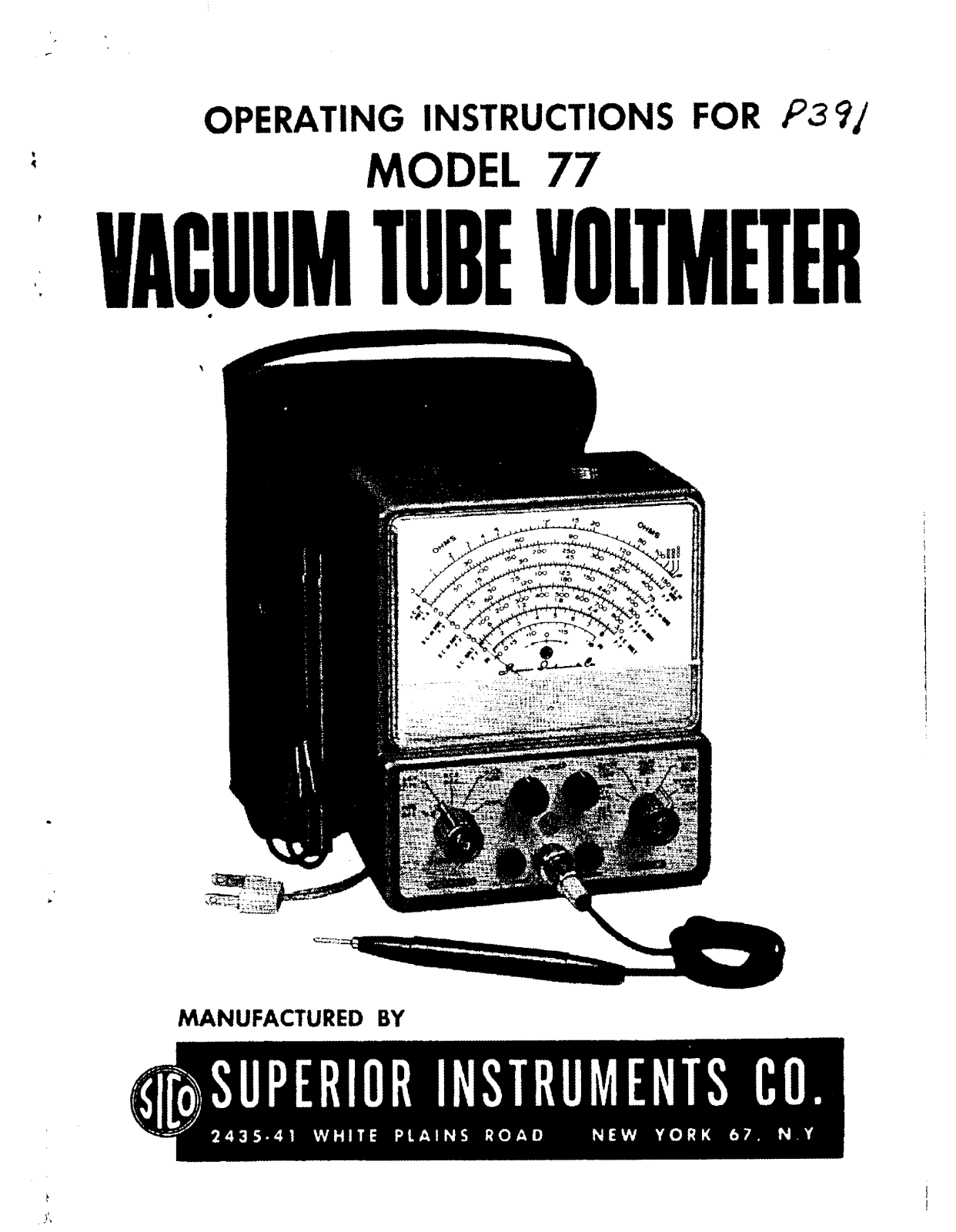 Superior Instruments 77 Service manual