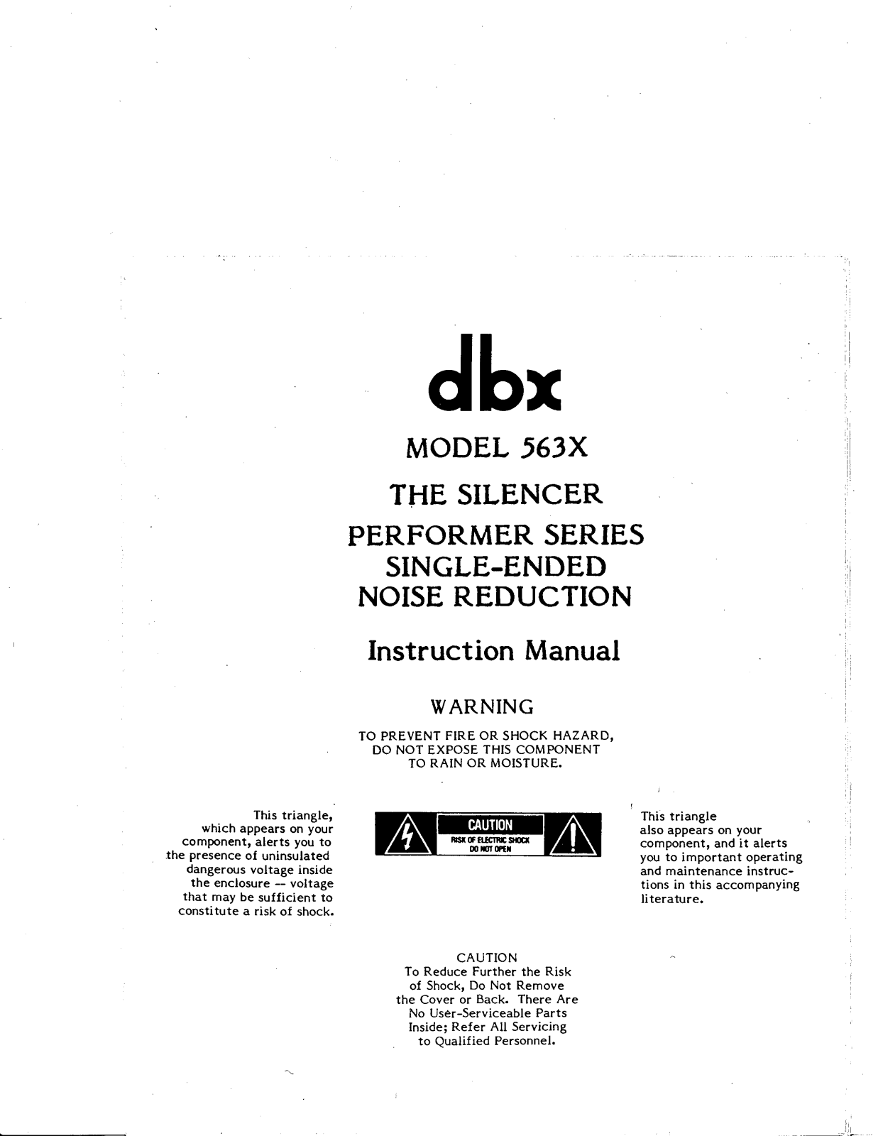 dbx 563X User Manual