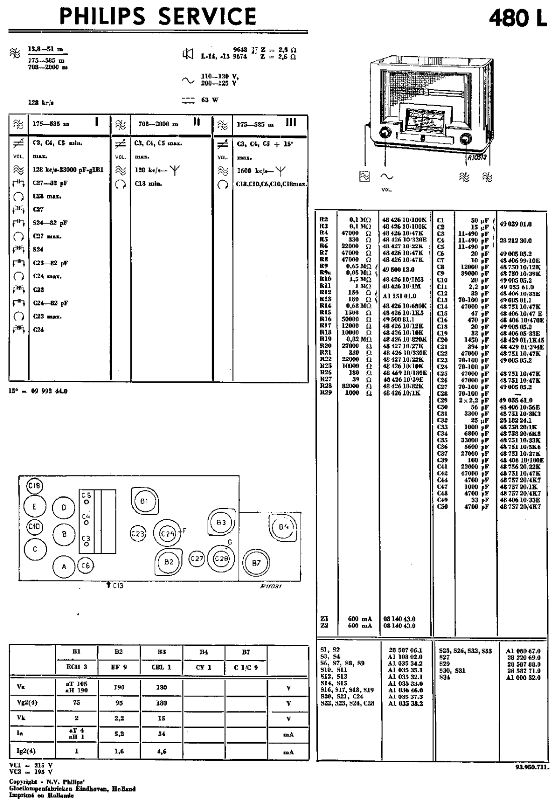 Philips 480-L Service Manual