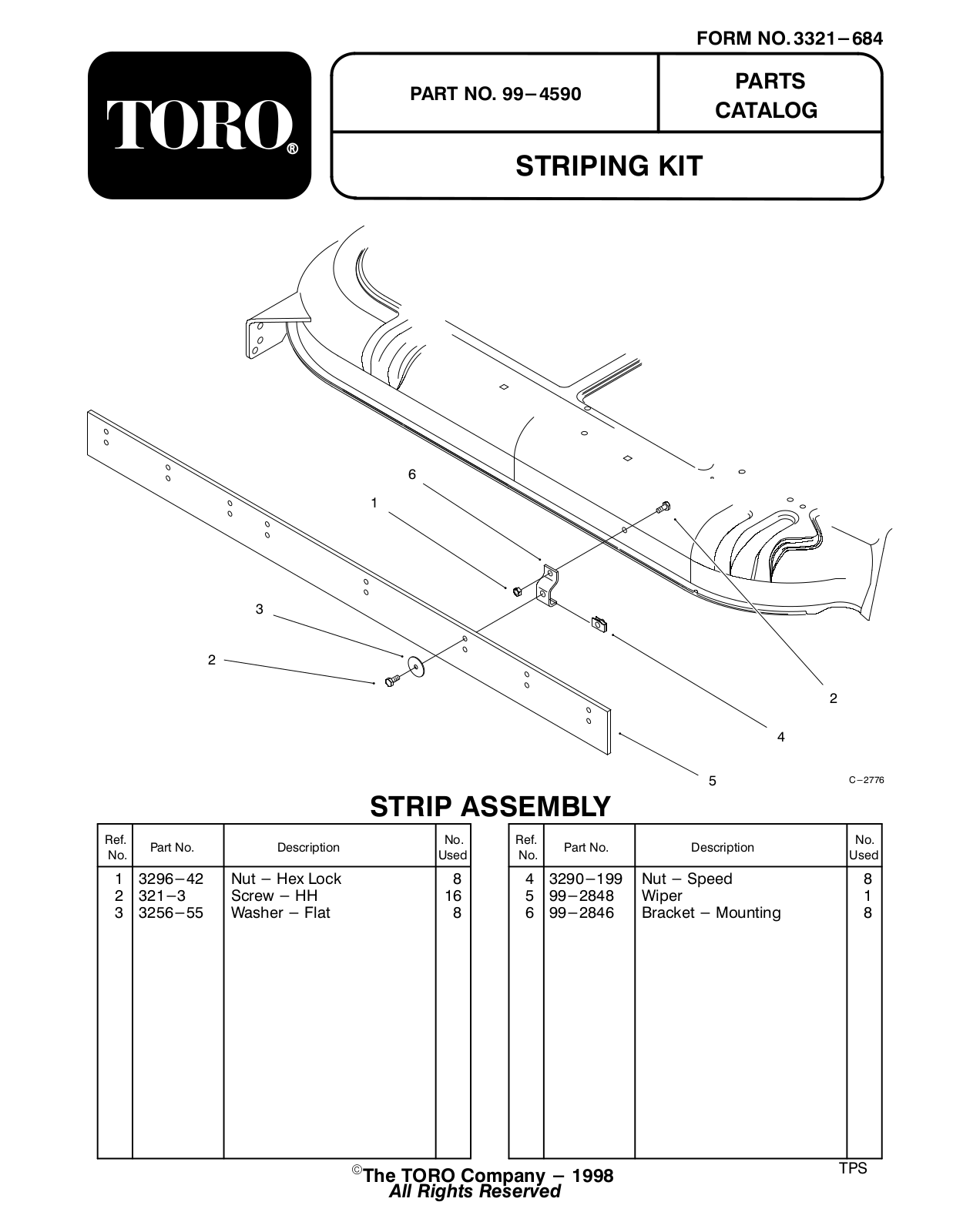 Toro 99-4590 Parts Catalogue