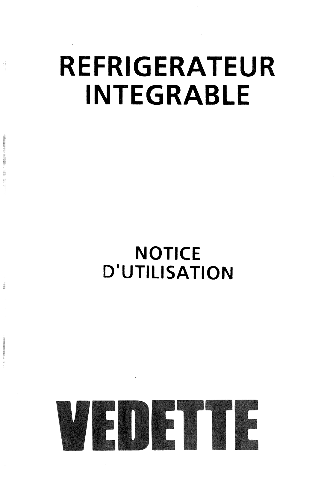 Vedette RPI1700 User Manual