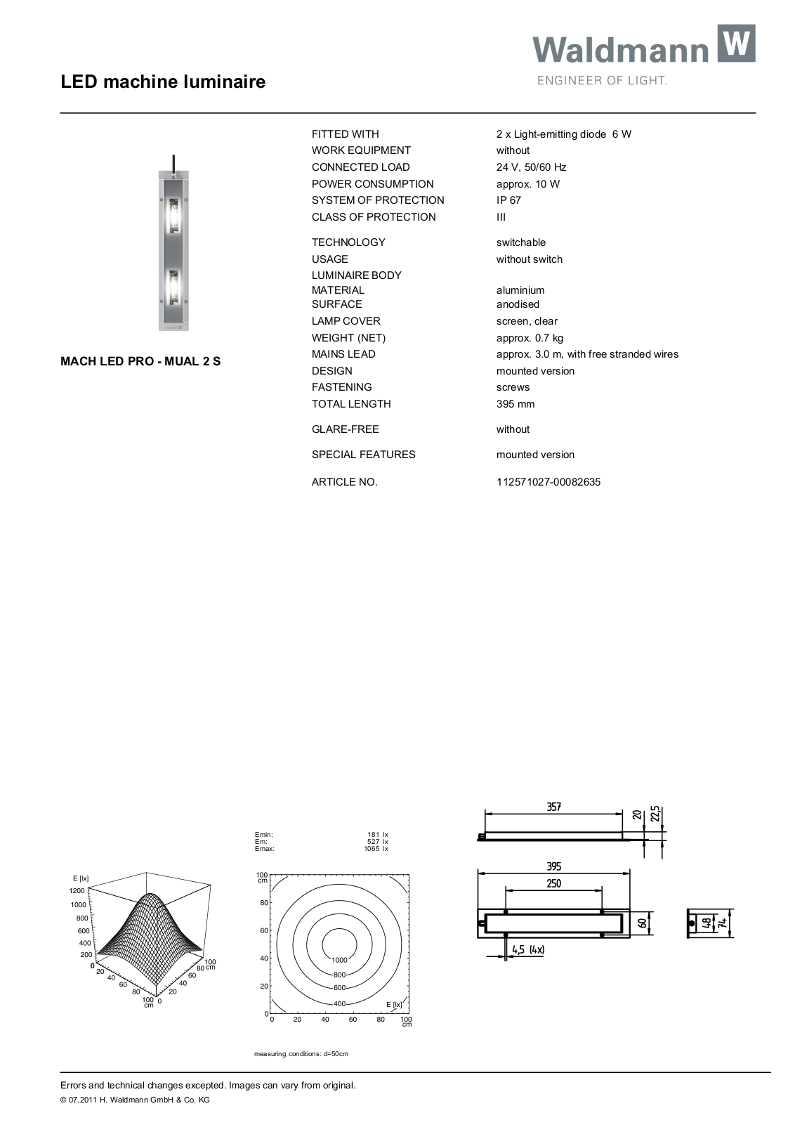 Waldmann 112571027-00082635 Information guide