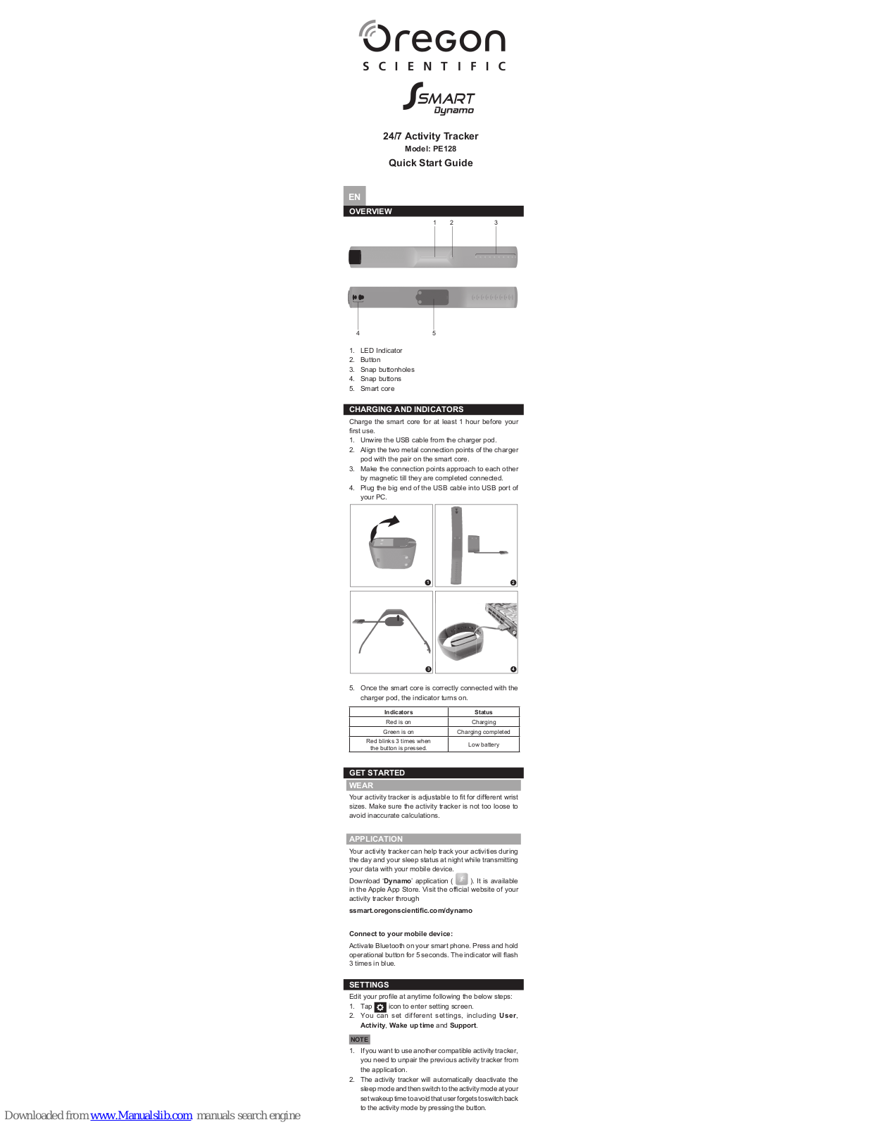 Oregon Scientific Smart Dynamo PE128 Quick Start Manual - ManualMachine.com