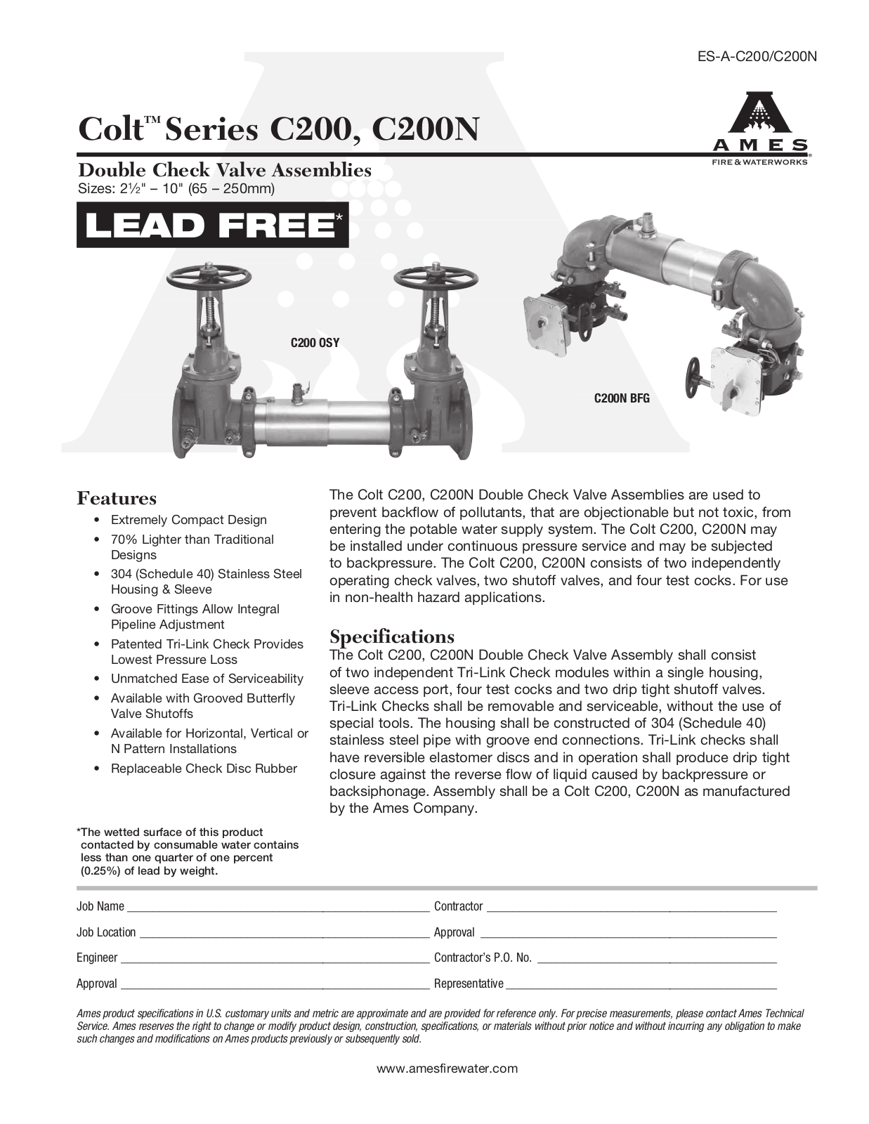 Dormont C200 OSY User Manual