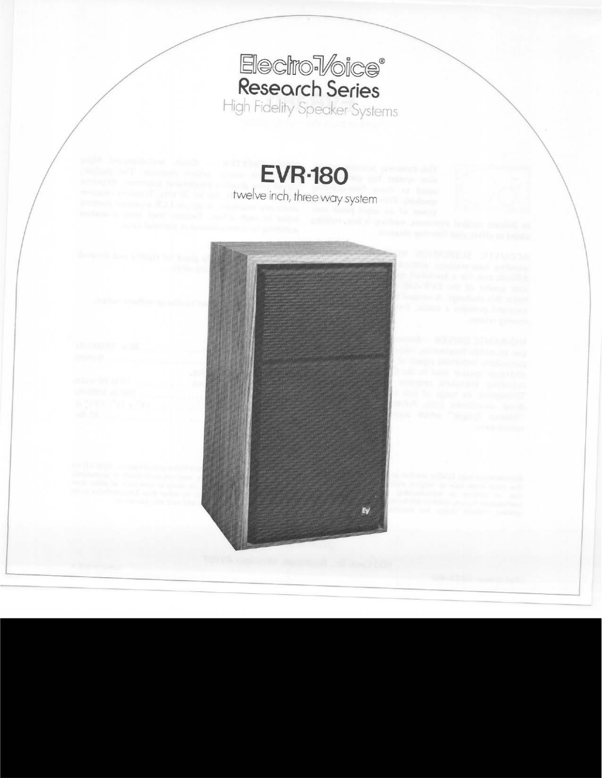 Electro-Voice EVR-180 User Manual