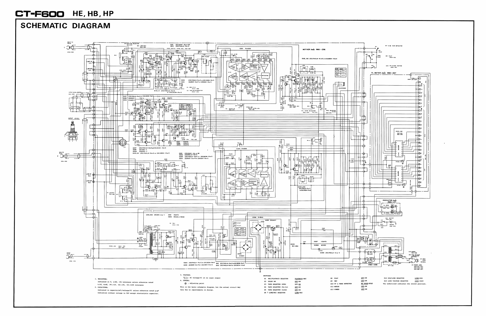 Pioneer CTF-600 Schematic