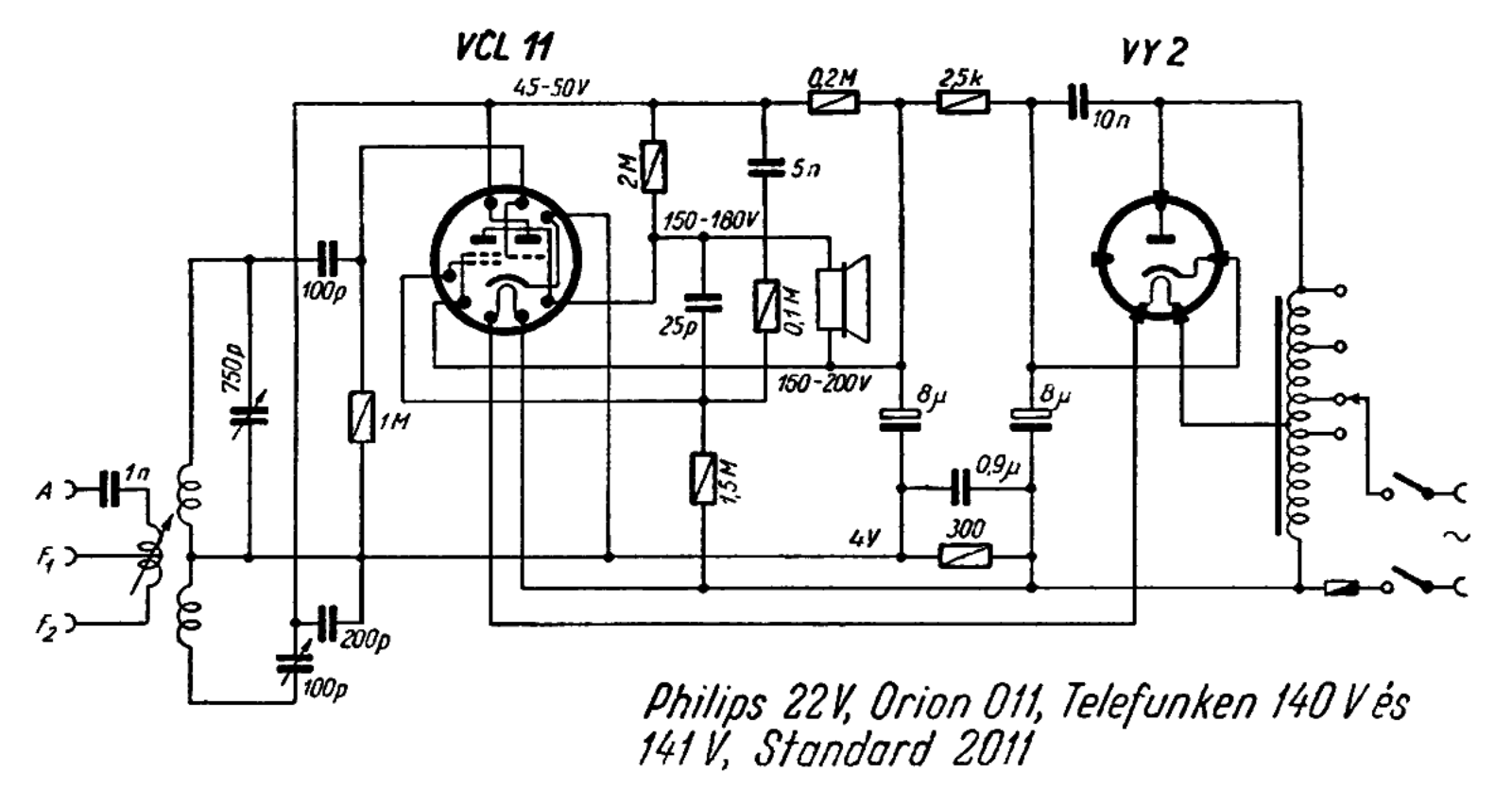 Philips 22-V Schematic