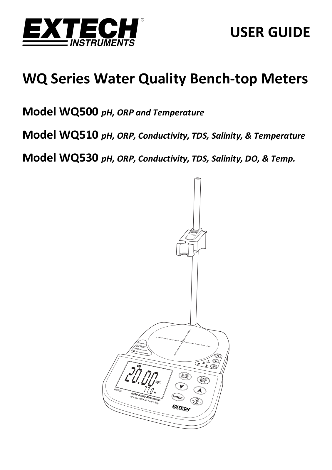 Extech WQ510, WQ530 User guide