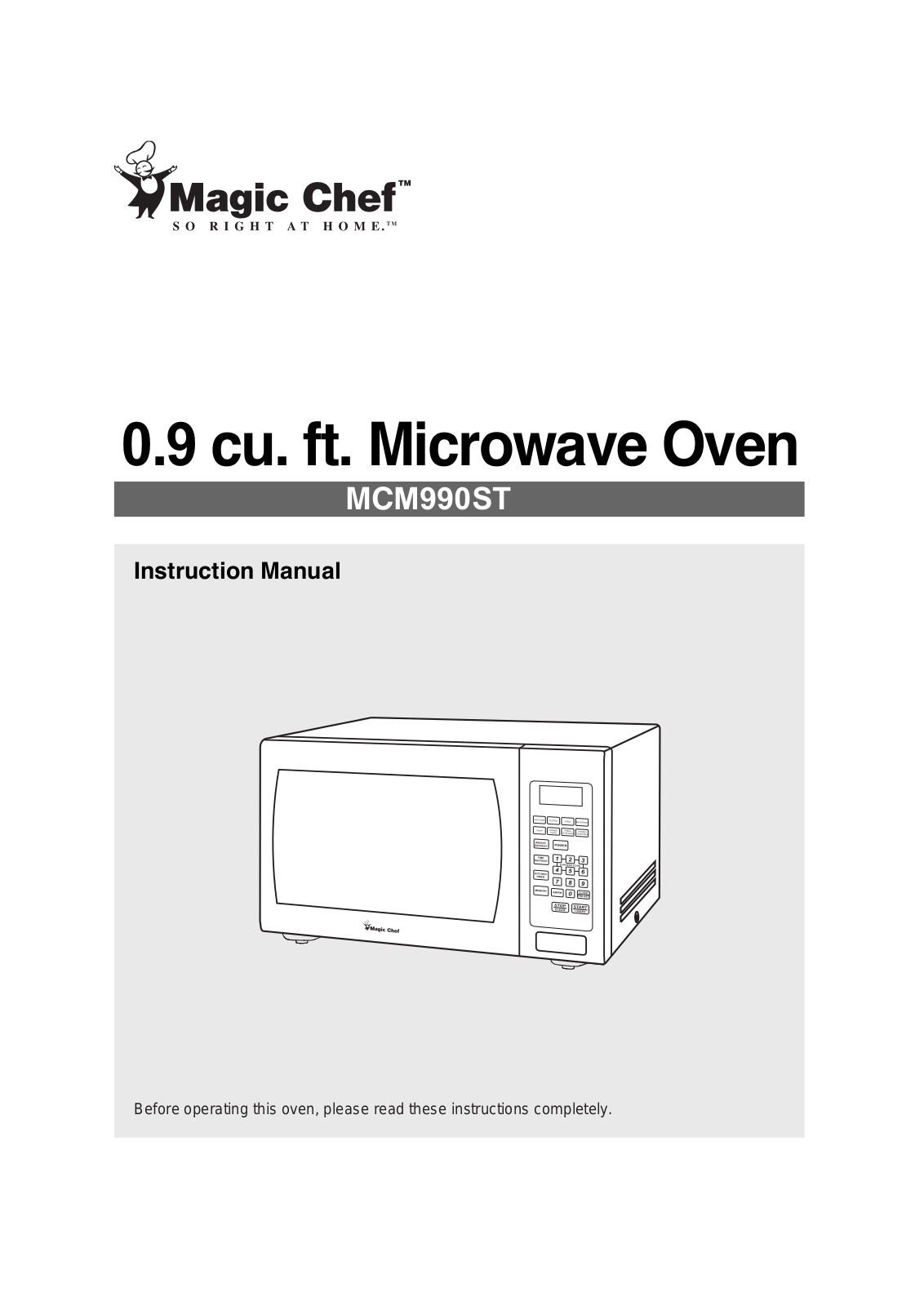 Magic Chef MCM990ST User Manual