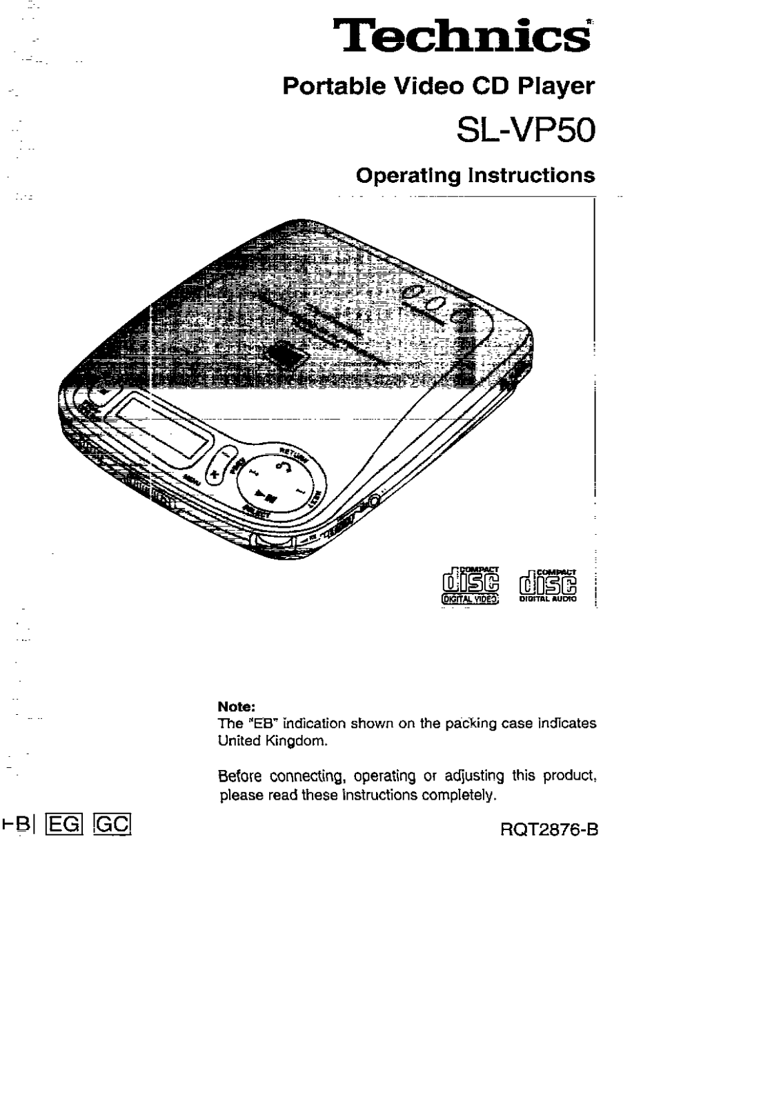 Panasonic SL-VP50 User Manual