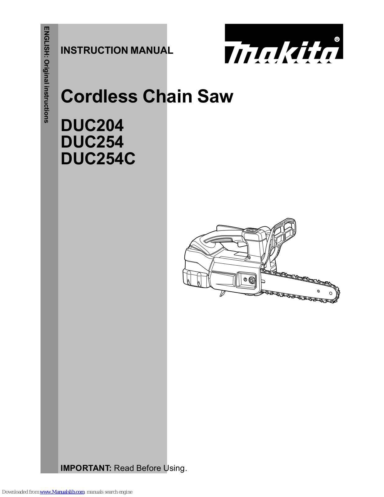 Makita DUC204, DUC254, DUC254C Instruction Manual