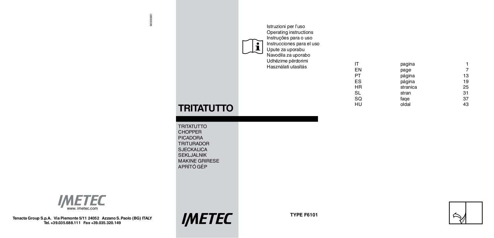 Imetec CH 2000 User Manual