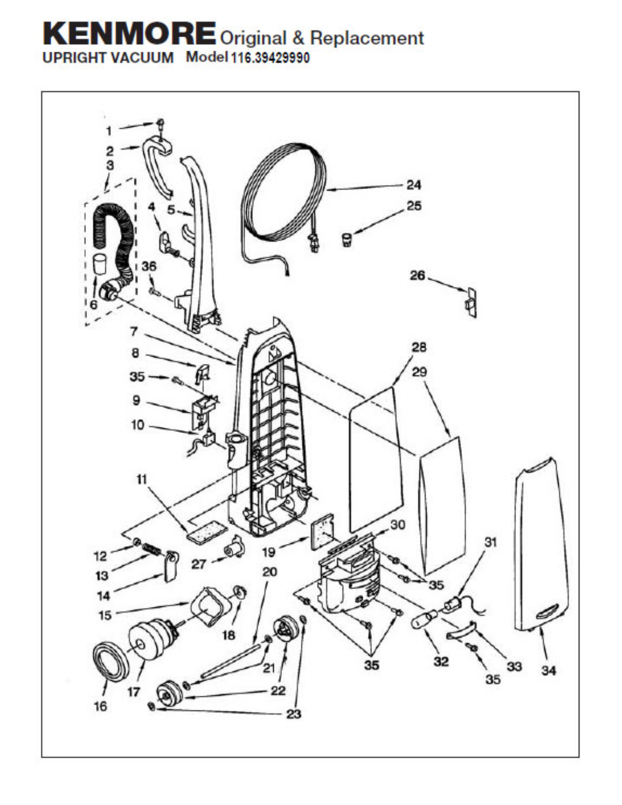 Kenmore 116.3949990 Owner's Manual