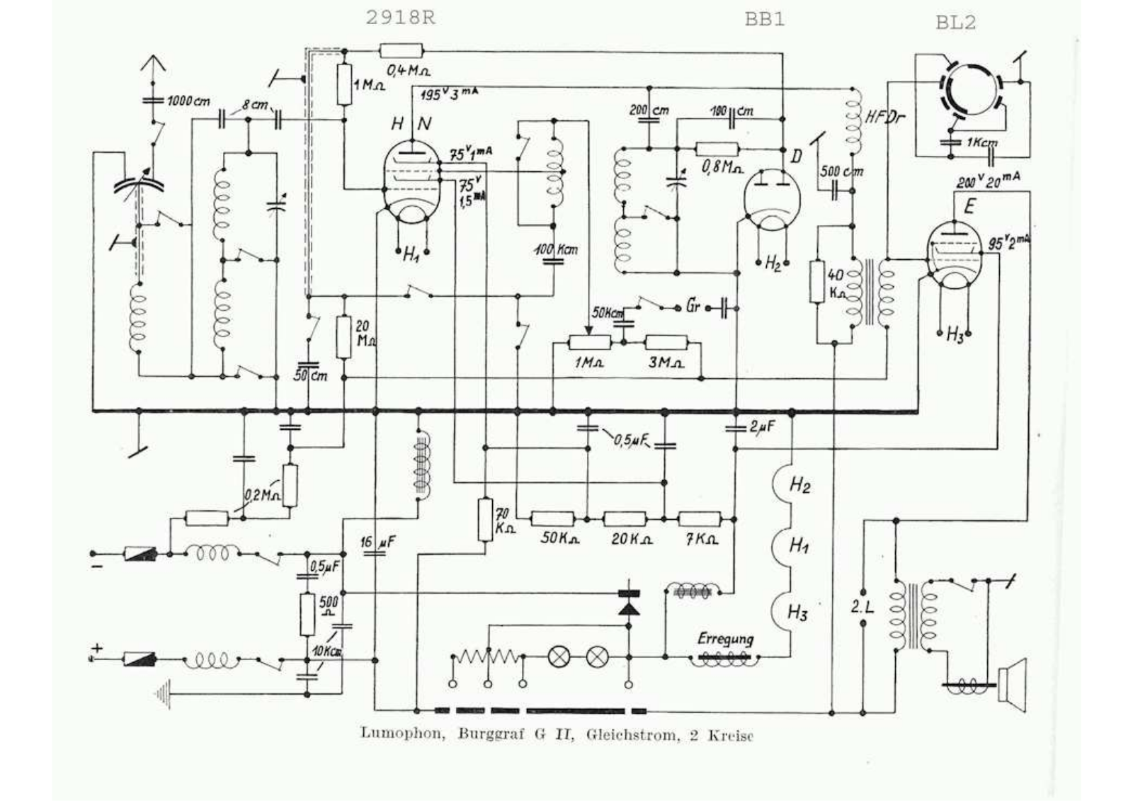 Lumophon burggraf g ii schematic - ManualMachine.com