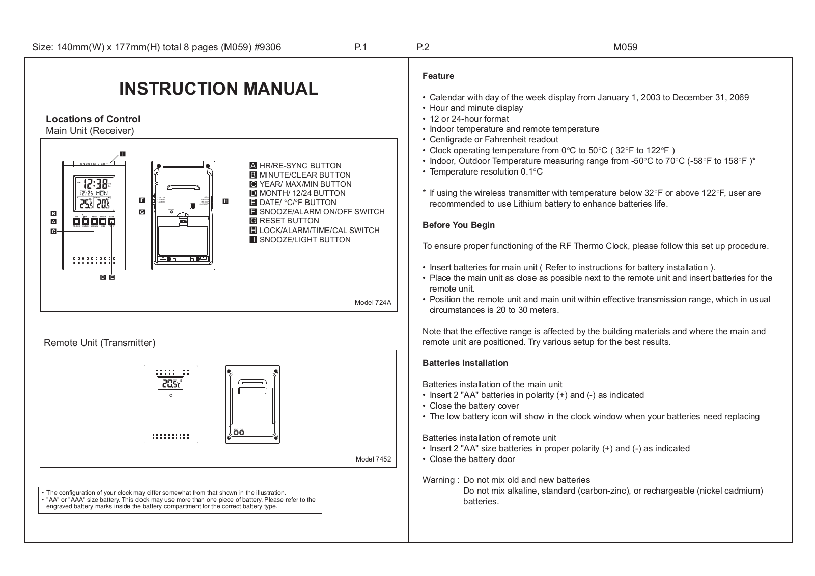 Electronics Tomorrow 724A90504 User Manual