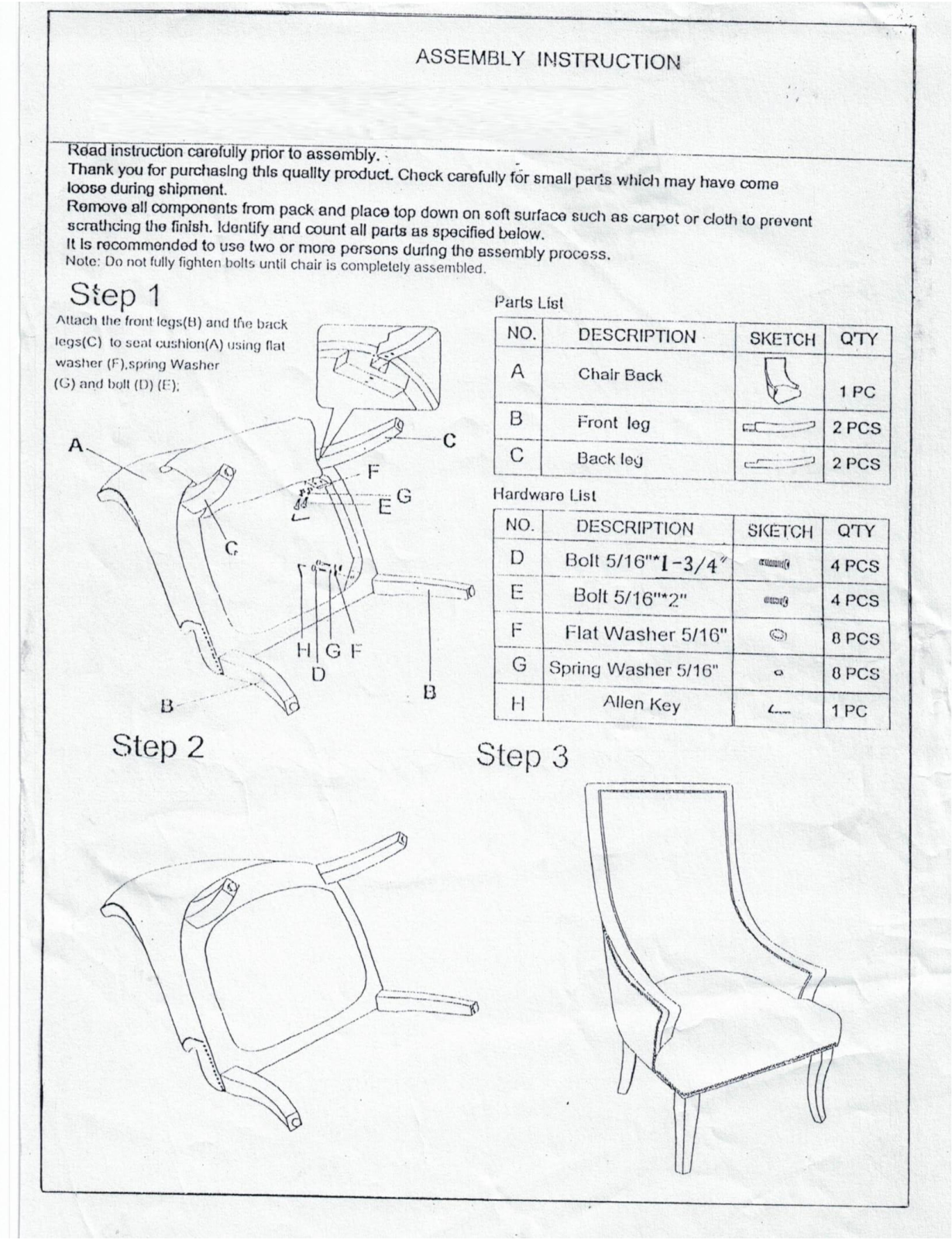 Charlton Home W002030993 Assembly Instruction