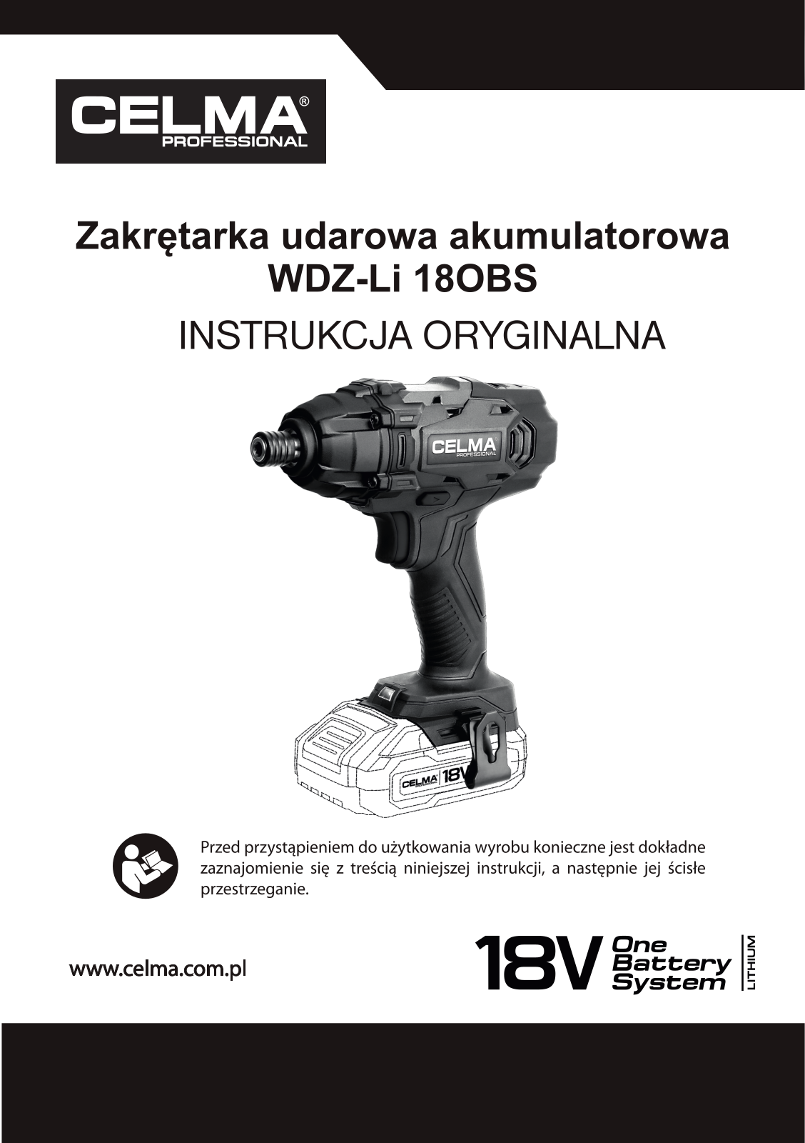 CELMA PROFESSIONAL WDZ-Li 18OBS User guide - ManualMachine.com