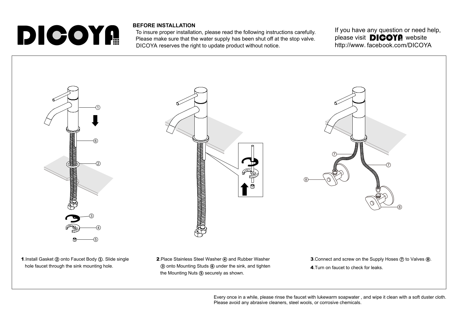 DICOYA DCOY1005 Installation & Assembly - ManualMachine.com