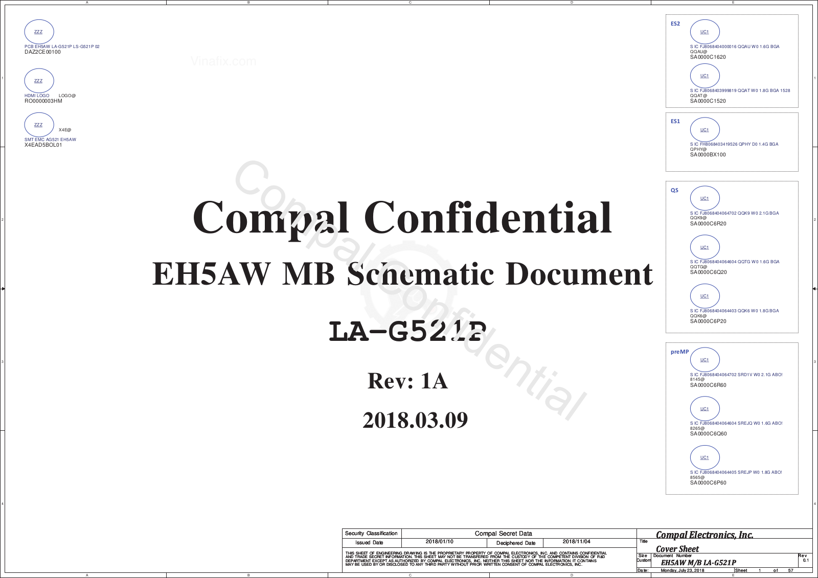 Compal LA-G521P Schematics