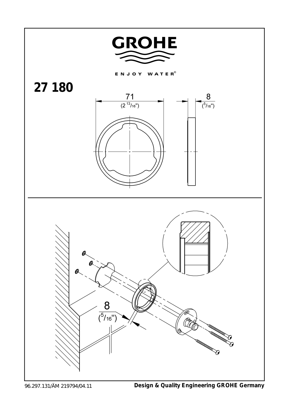 GROHE GRH5510 Installation & Assembly - ManualMachine.com