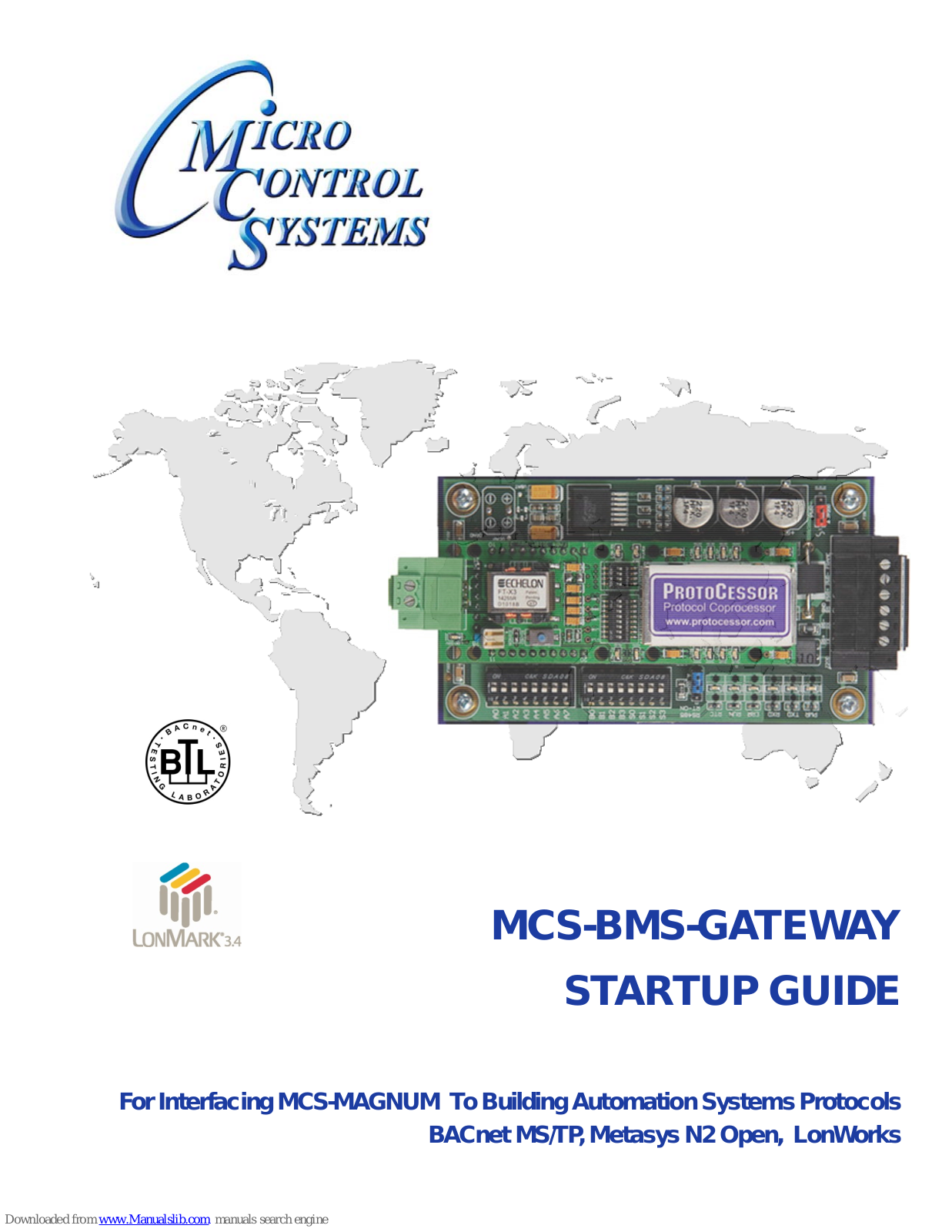 Micro control systems MCS-BMS-GATEWAY Startup Manual - ManualMachine.com