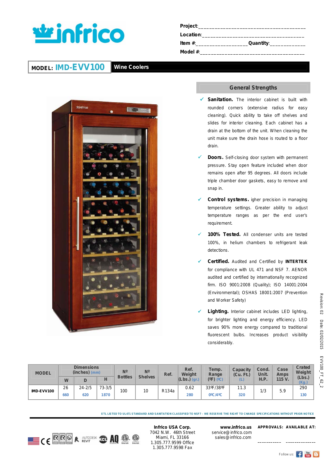 Infrico IMD-EVV100 User Manual