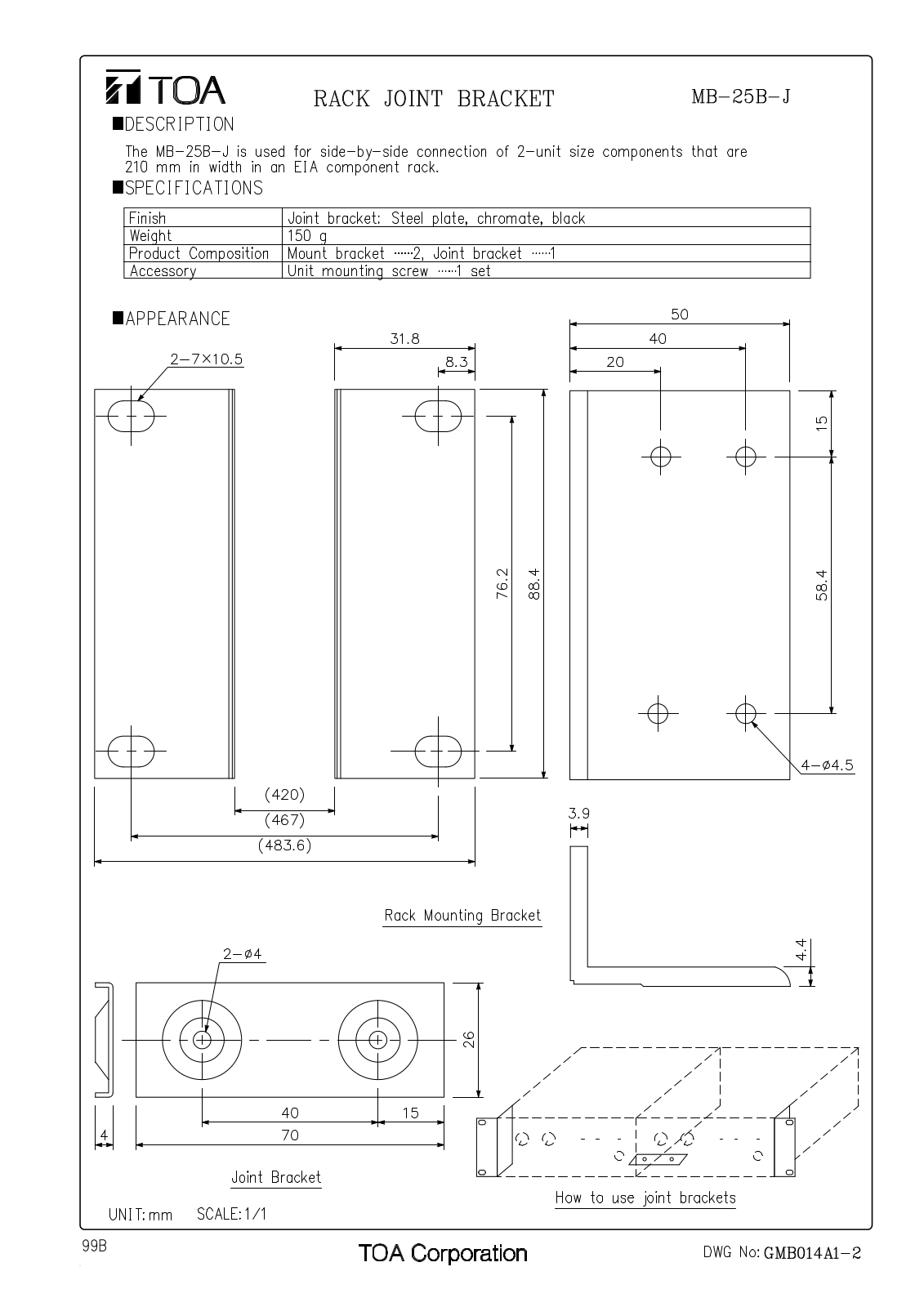 TOA MB-25B-J User Manual