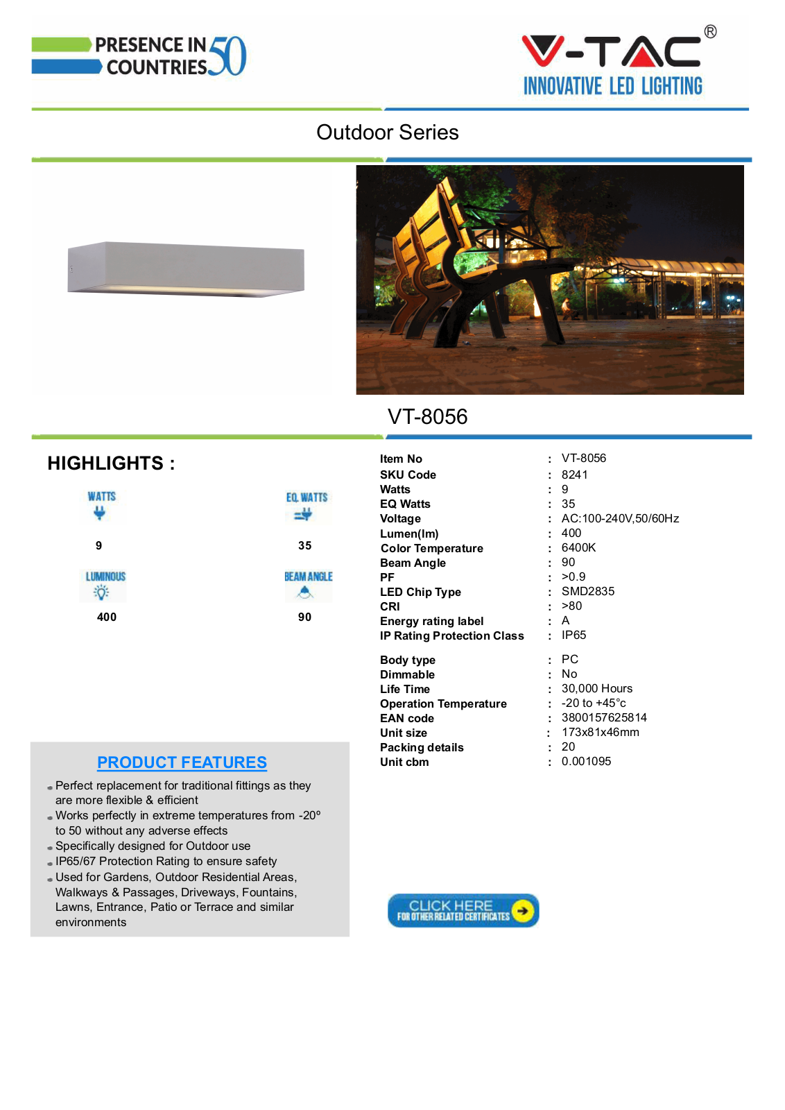 V-TAC VT-8241 Datasheet - ManualMachine.com