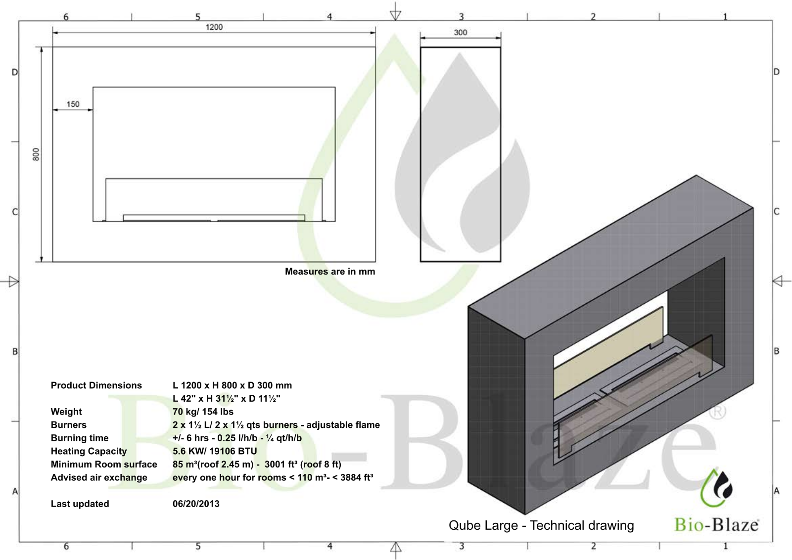 Bio-Blaze BBQLW Technical Drawing - ManualMachine.com