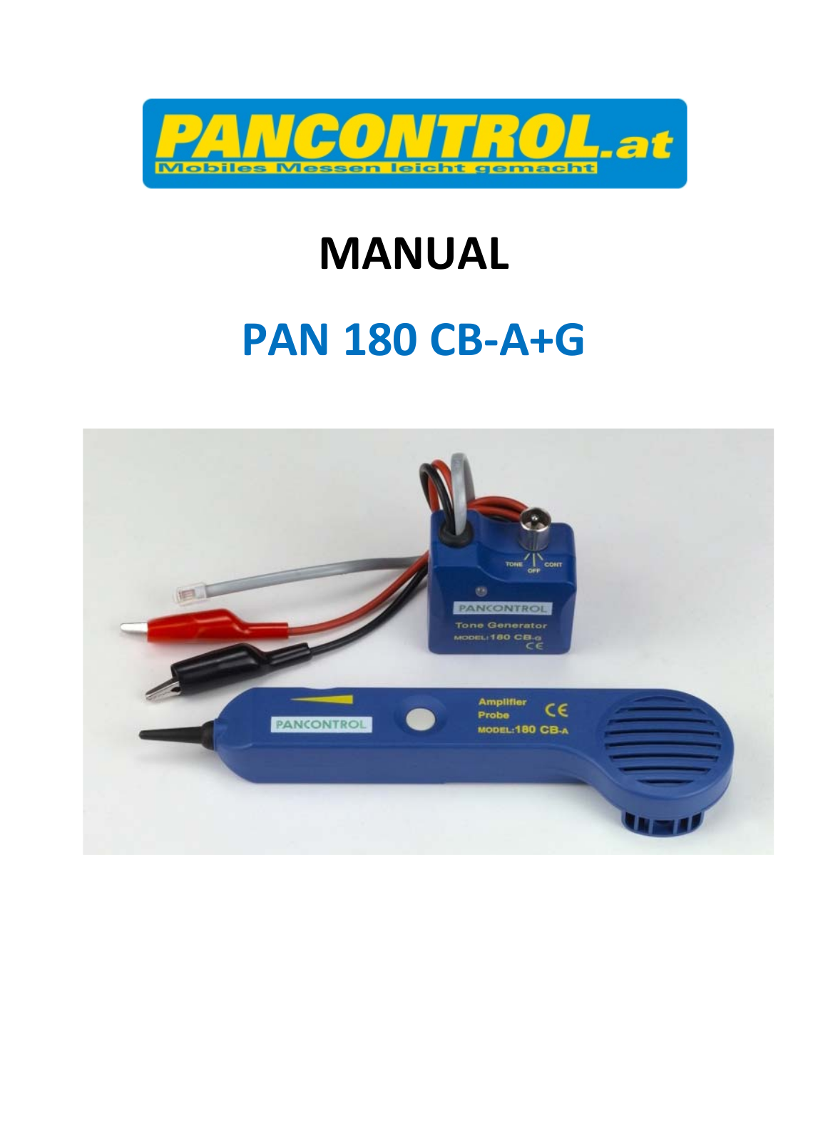 PANCONTROL PAN 180 CB-A, PAN 180 CB-G Operating Manual