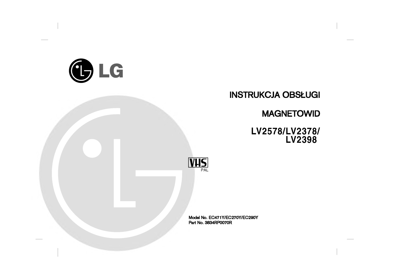 Lg LV2398, LV2378, LV2578 User Manual