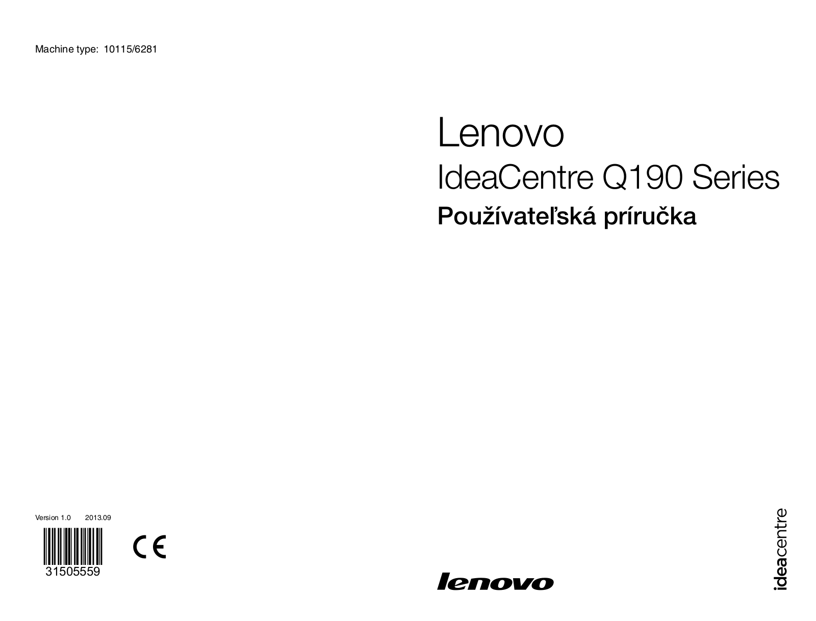 Lenovo IdeaCentre Q190 Series User Guide