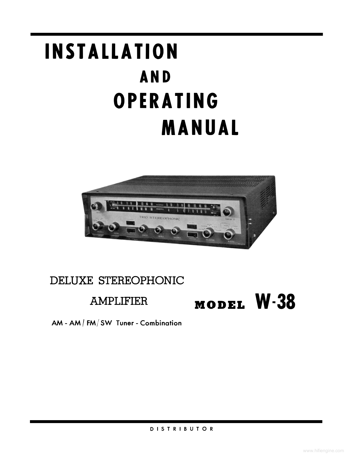 Kenwood W-38 Service Manual