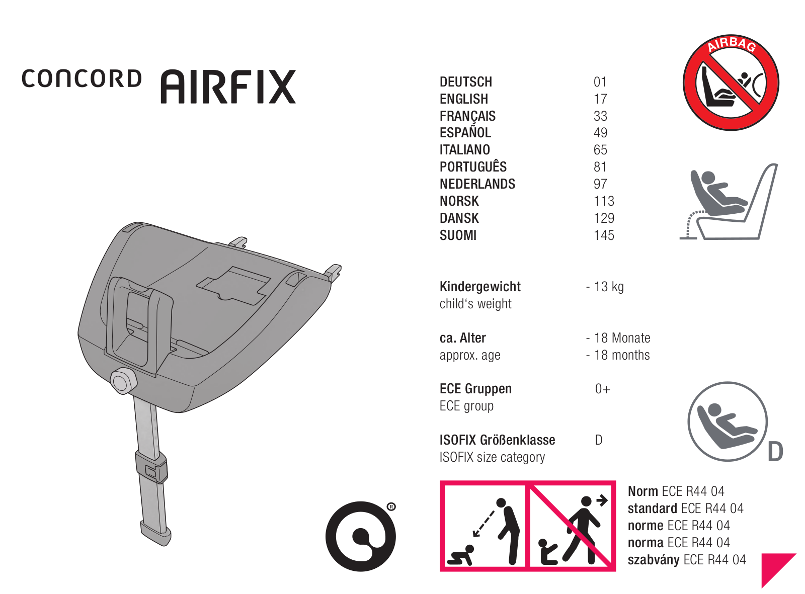 Concord AIRFIX INSTRUCTION MANUAL